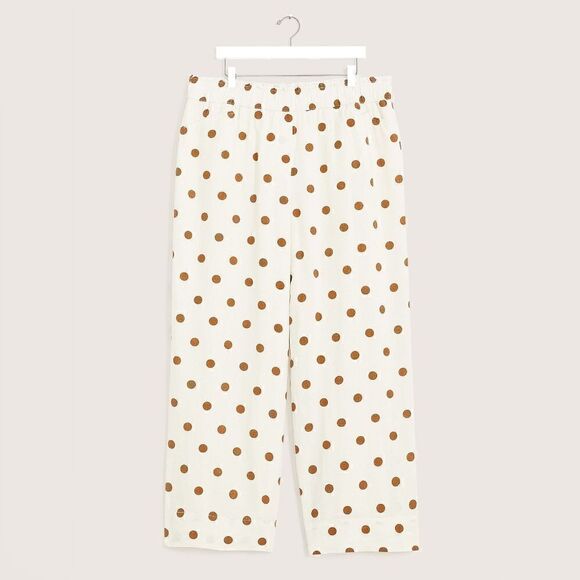 New With Tag Penningtons Size 5X Dotted Linen‎ Blend Wide-Leg Pull-On Pant - Picture 5 of 12